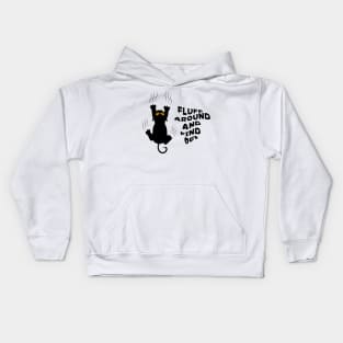 Fluff Around And Find Out Funny Cat Lover - Black Cat Kids Hoodie